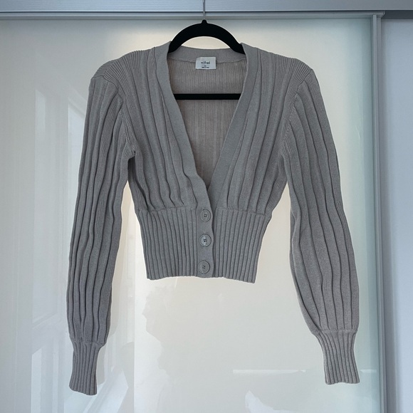 Aritzia Wilfred plunge cardigan grey XS - Picture 3 of 3